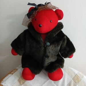Vtg Celebrity Bear 'Lauren Bearcall' Bacall VIB Faux Fur Coat,, Toy